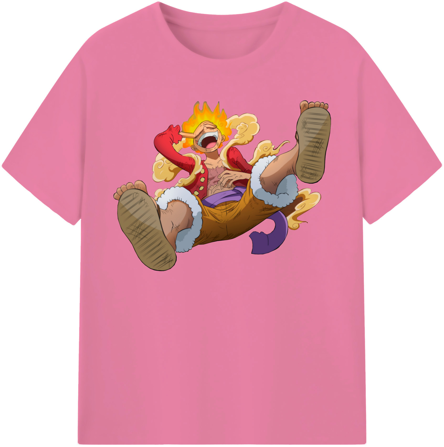 ワンピース モンキー・D・ルフィ ONE PIECE Monkey D. Luffy 綿100％半袖Tシャツ（フロントプリント）